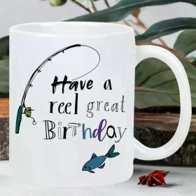 1pc Fishing Enthusiast Ceramic Coffee Mug - Insulated, Reusable, Hand Wash Only - Perfect Gift for All Ages