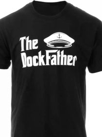 Men's Fun Captain Fishing T-Shirt - Boating Adventure Tee for Him (Color: Black, size: L)